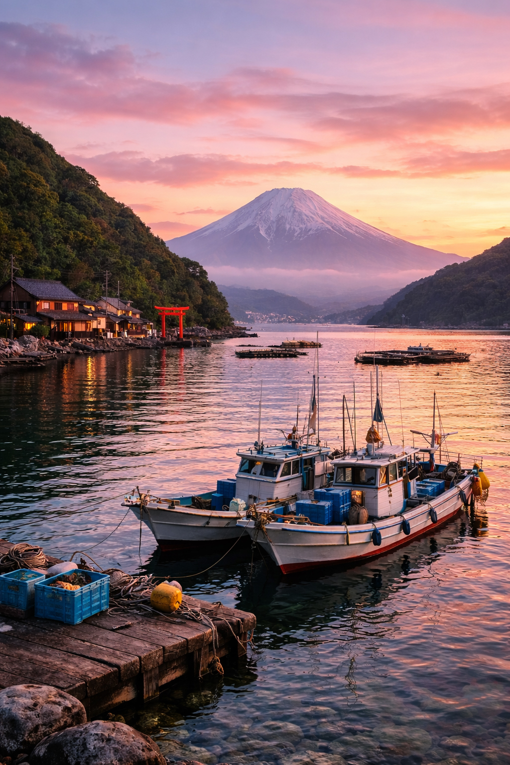 富山湾の夜明け